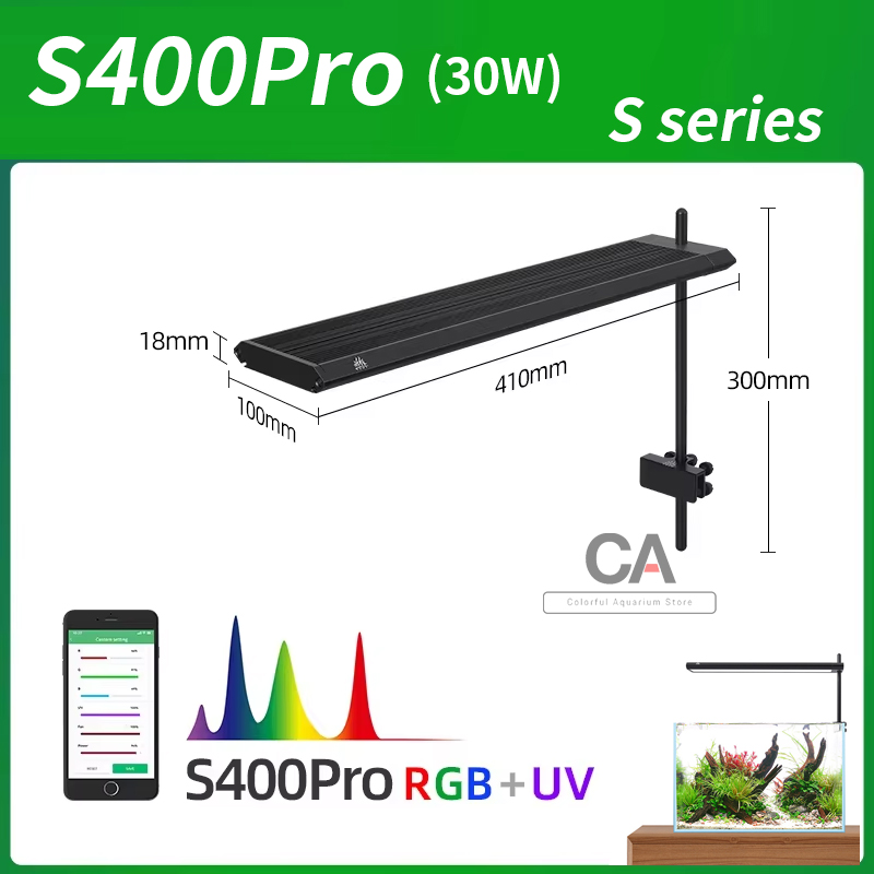 Live Fish Aquarium - WEEK AQUA S Serie RGB+UV Vollspektrum