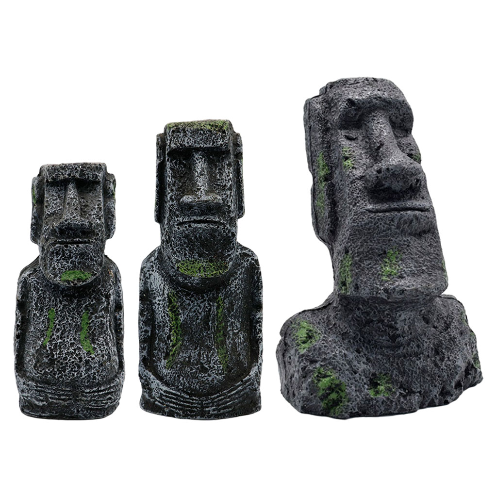 Aquarium Fish Guppy - Aquarium Moai Statuen Ostern Insel Kopf