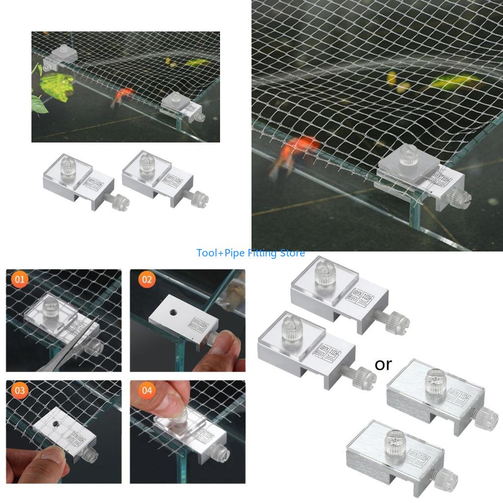 Aquarium Fish Jump Guard - F92B 2 Stück Aquarium-Clip aus Aluminiumlegierung,