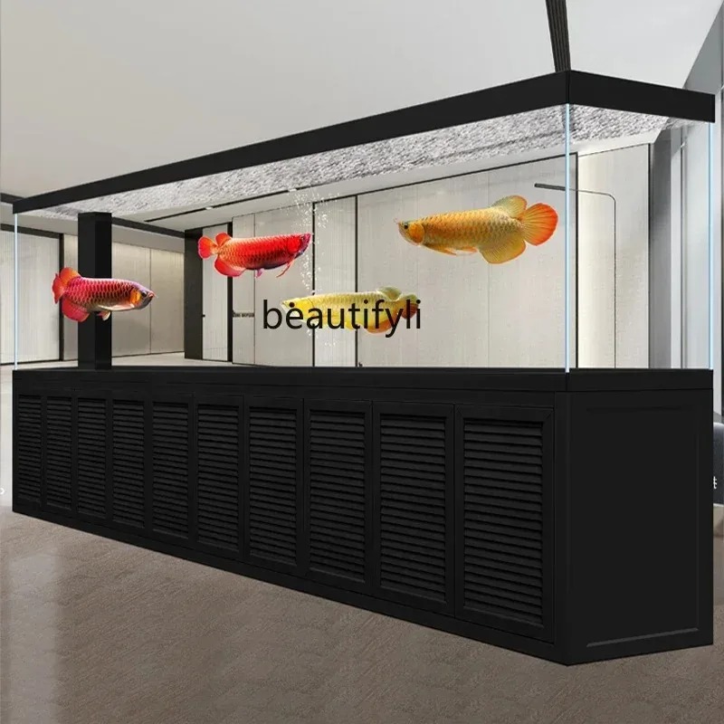 Live Fish Aquarium - Neues supergroßes Büro-Aluminium-Aquarium Wohnzimmer Haushalt Ultra-Weiß-Glas-Aquarium