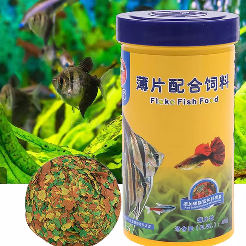 Fish Food Flake - NEU Gesunde Fischfutterflocken Fischfutter Färben und