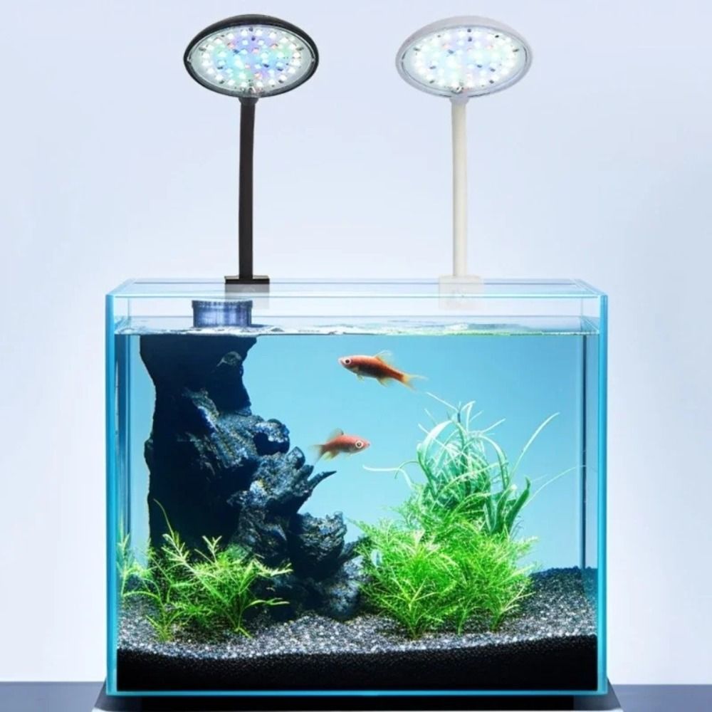 Live Fish Aquarium - Mini-Aquarium-Cliplampe 360-Grad-Rotation 5/7W LED-Aquariumbeleuchtung Spritzwassergeschütztes Kunststoff-Aquarienpflanzenlicht