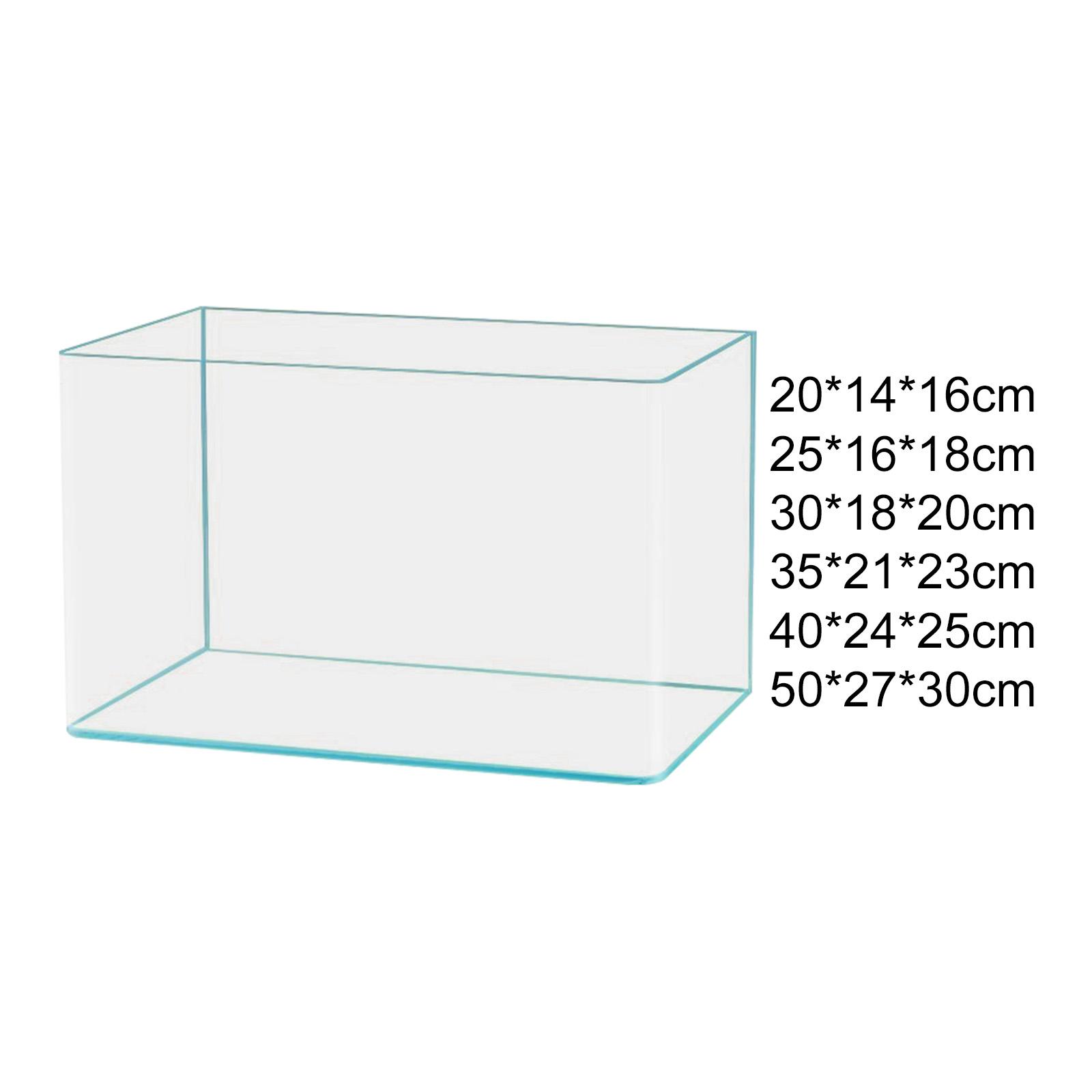Aquarium Fish Live - Klarglas-Aquarium-Dekoration, leicht zu reinigen, minimalistischer Desktop-Aquarium-Schildkröten-Tank