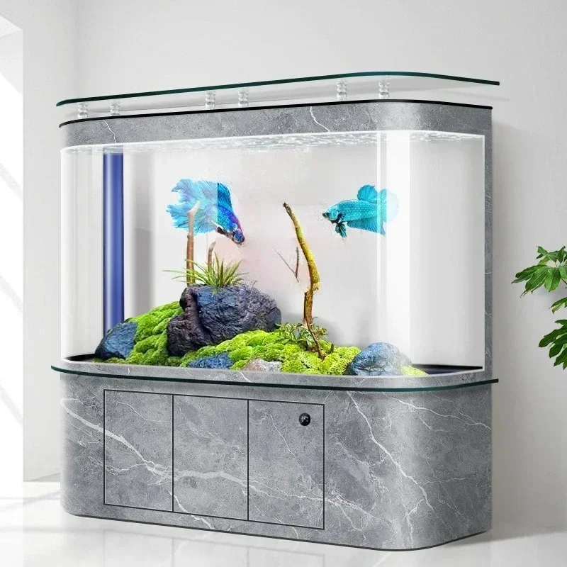Aquarium Fishland - Aquarium für Wohnzimmer mit Bogenform, Ohne