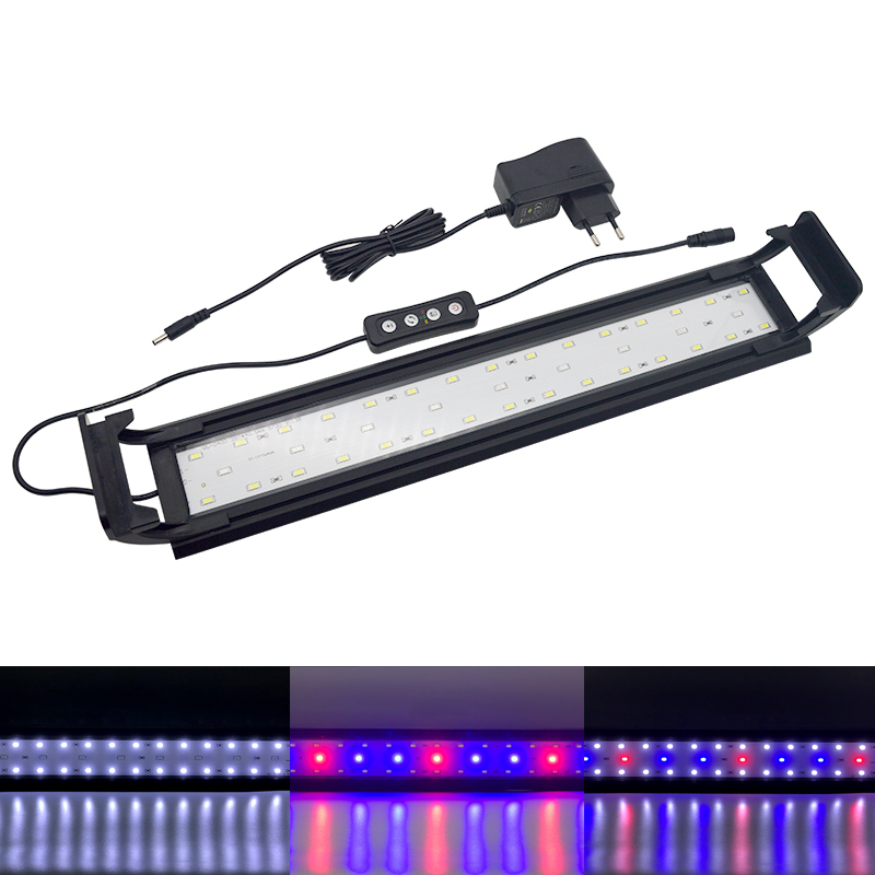 Aquarium Fish Photography - Aquarium-LED-Licht für 16–64 cm große Aquarien-Vollspektrum-Clip-Lampe,