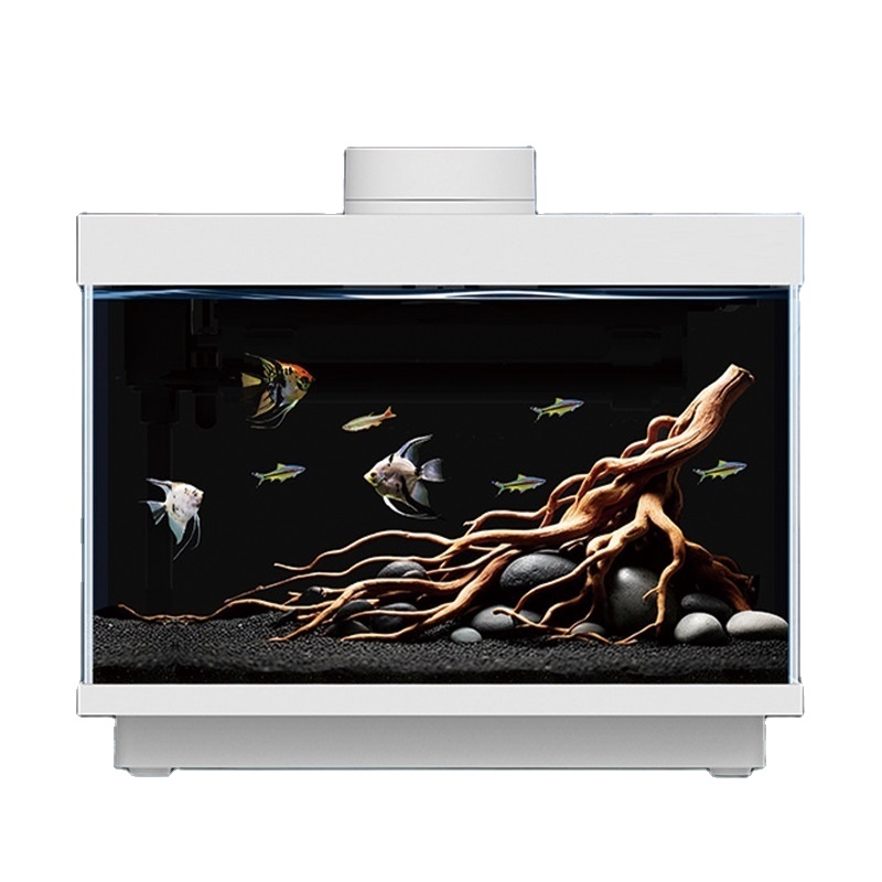 All Fish In Aquarium - Multifunktionales All-in-One 5W Desktop-Aquarium, intelligentes Glas-Fischbecken,