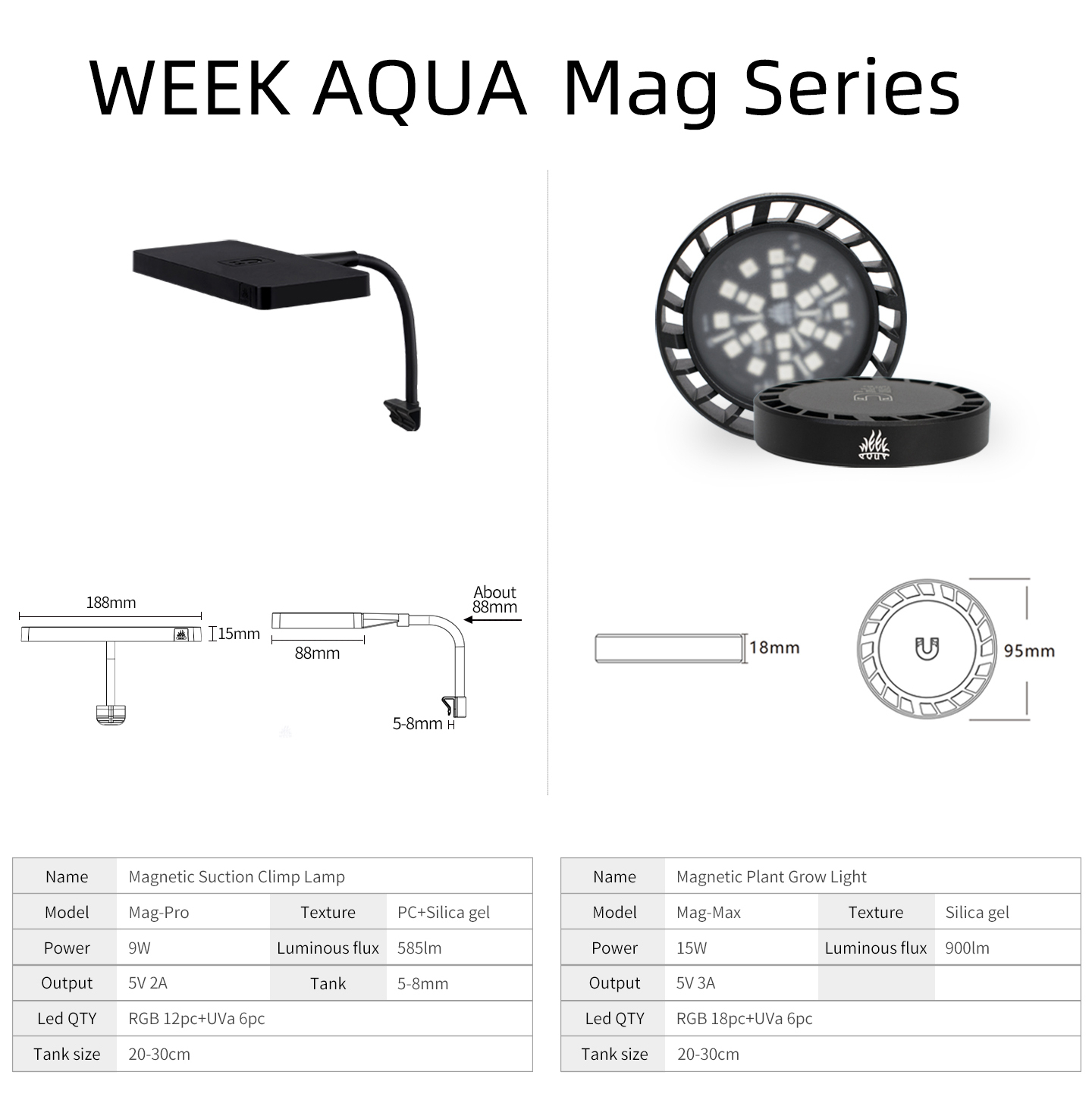 WEEK AQUA Mag Pro Mag Max Nano – Aquarium Fish Lamp Bewertung und Preis