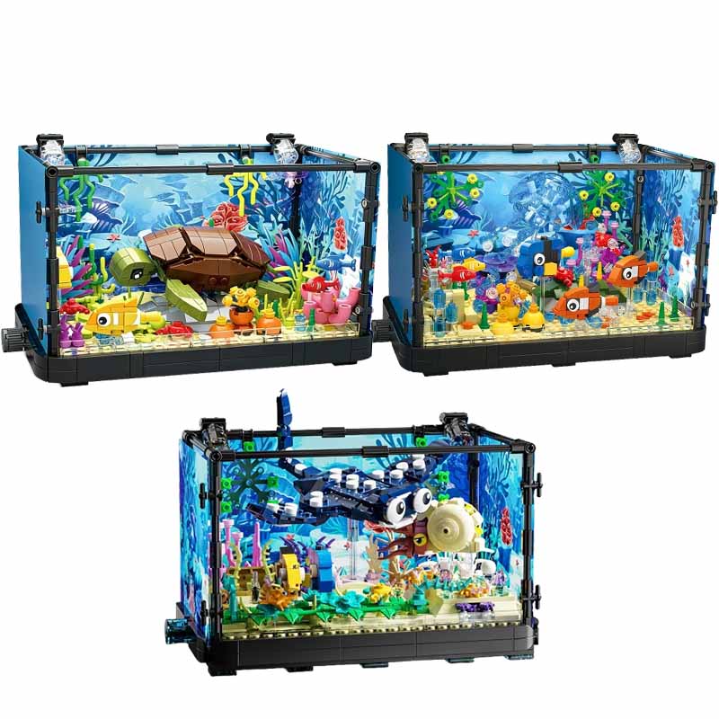 Aquarium-Baustein-Set mit Lich – Aquarium Fish Guppy Bewertung und Preis