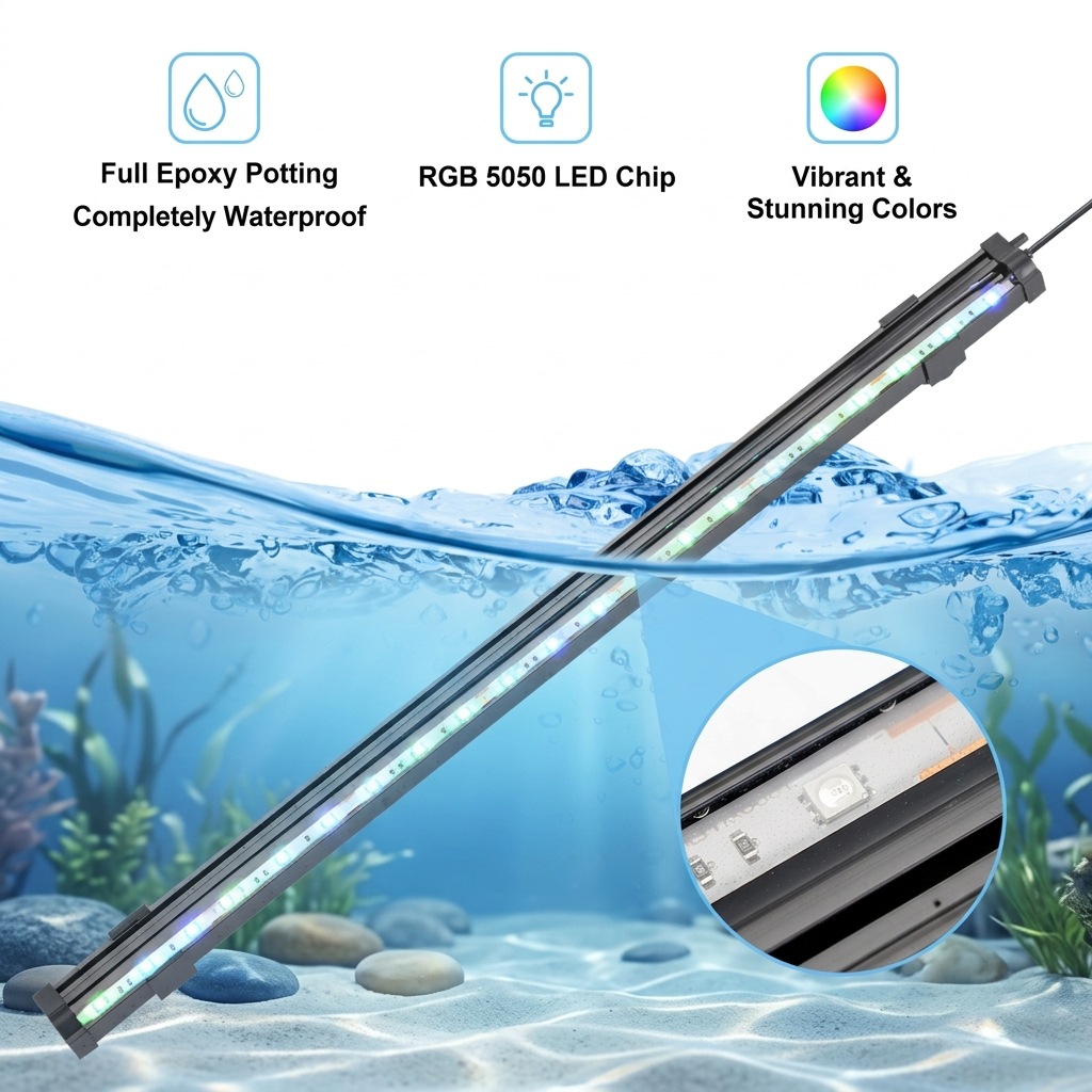 USB LED Aquarium-Luftblasenlic – Aquarium Fish Lamp Bewertung und Preis